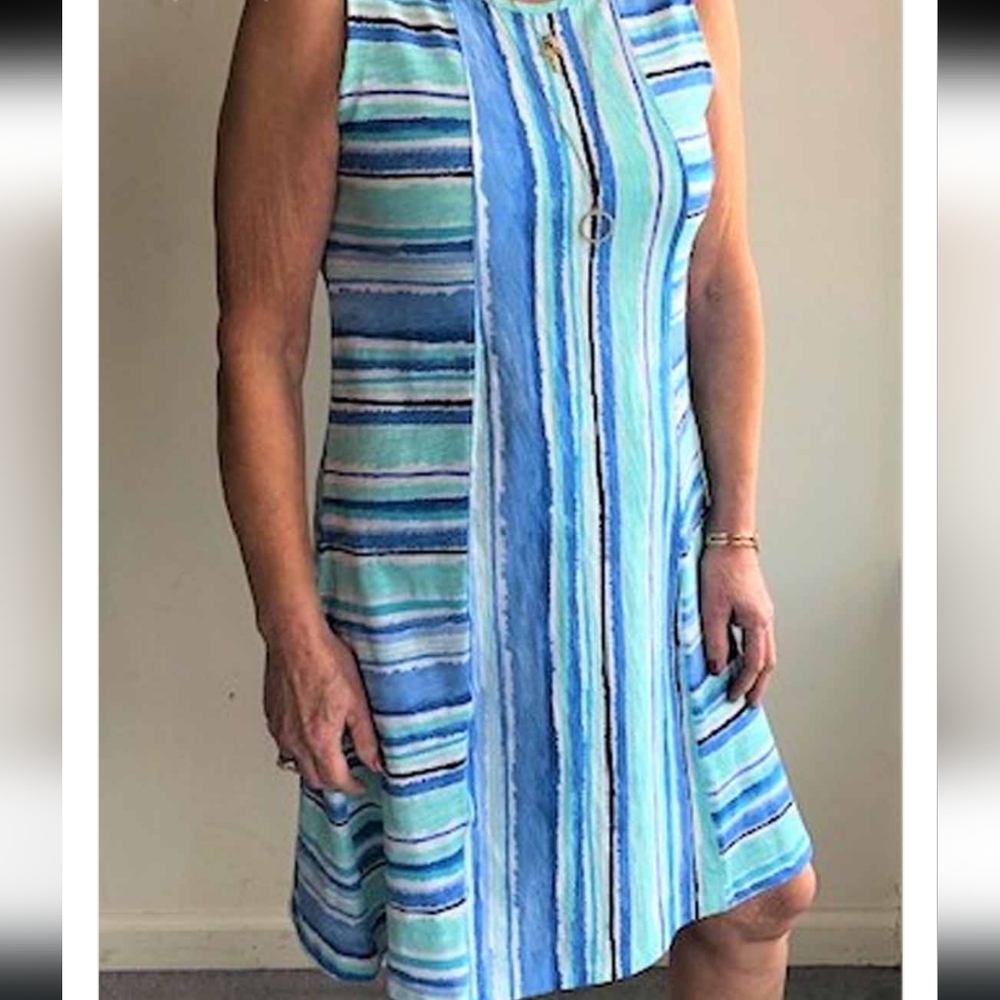 Habitat Blue and Green Striped Dress